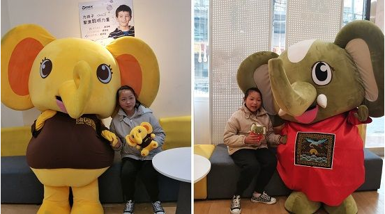 助听器有了！萌物军团小象暖暖和团长大象奔奔共同见证爱心凝聚